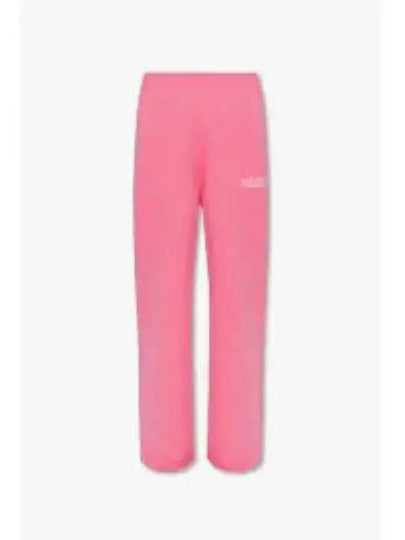 Logo Banding Sweat Straight Pants Pink - GANNI - BALAAN 2