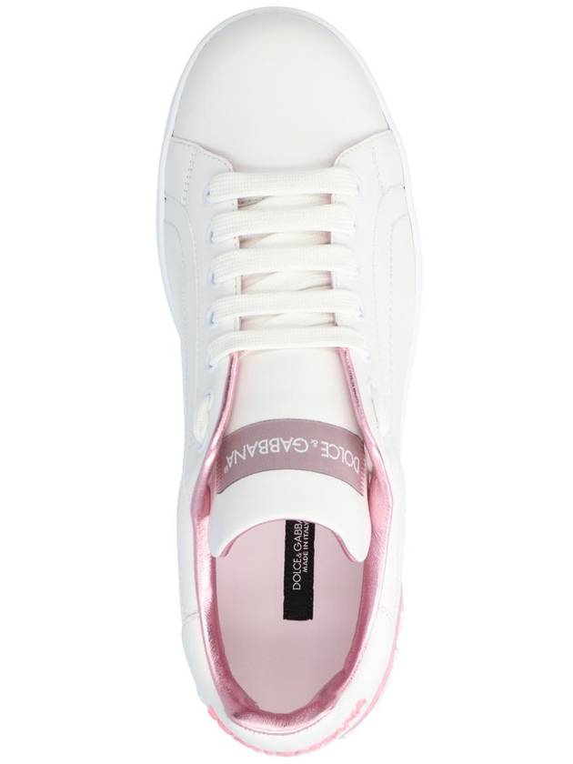 Portofino low-top sneakers white pink - DOLCE&GABBANA - BALAAN 4