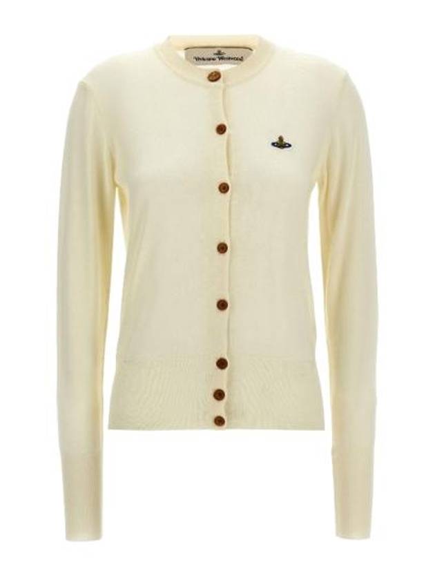 Bea Embroidered Logo Cardigan Ivory - VIVIENNE WESTWOOD - BALAAN 2