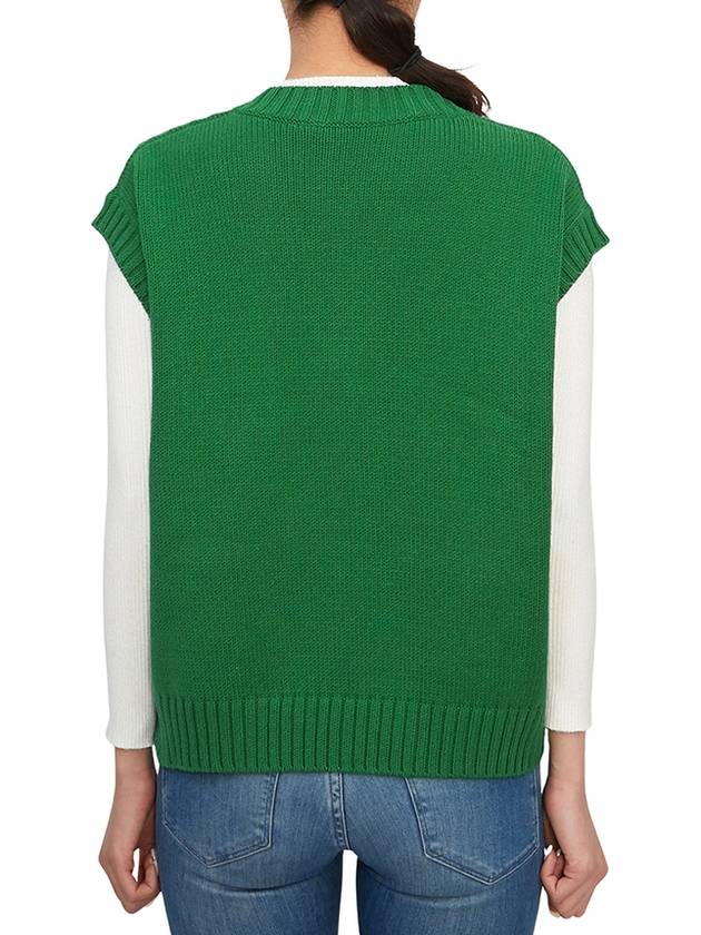 Austrian Knit Vest Green - MAX MARA - BALAAN 4