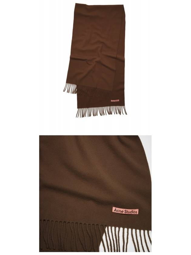 Wool Fringe Scarf Dark Rust Melange - ACNE STUDIOS - BALAAN 5