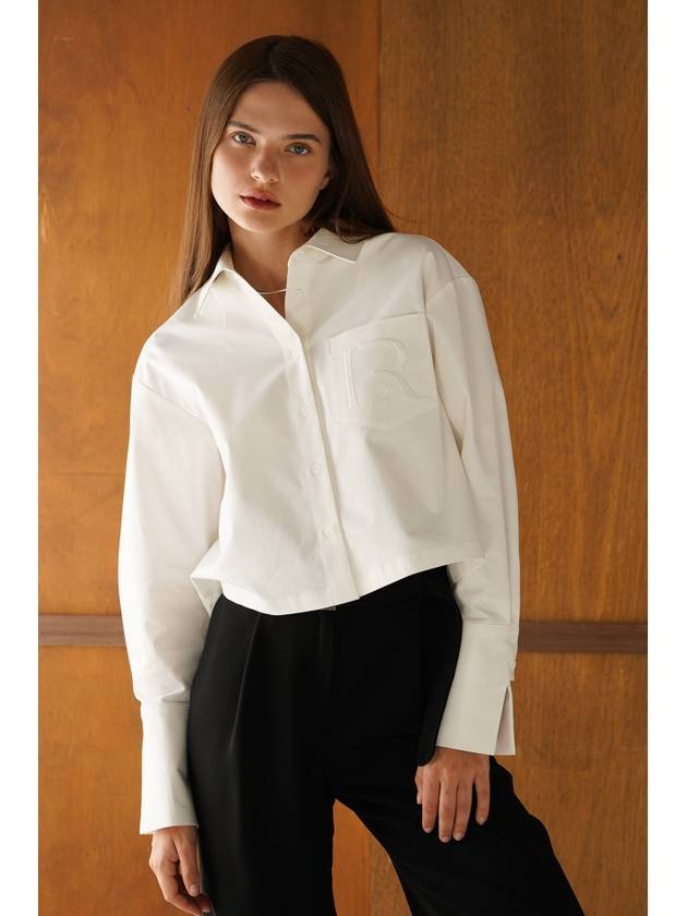 R Crop Shirt WHITE - ILROZE - BALAAN 3