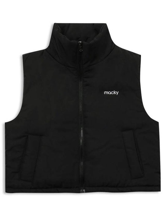 Down Padding String Padding Vest Black MCFW23VT 4BK - MACKY - BALAAN 2