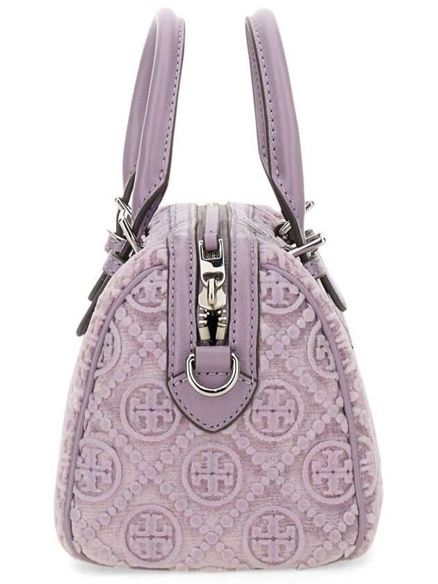 Tory Burch "T Monogram Petite Satchel Bag In Fil Coupé" - TORY BURCH - BALAAN 4