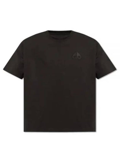 Logo Cotton Short Sleeve T-Shirt Black - MOOSE KNUCKLES - BALAAN 2