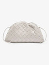 Intrecciato Small Leather Pouch Bag Chalk - BOTTEGA VENETA - BALAAN 2