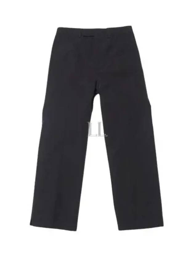 Men's Cotton Poplin Cropped Straight Pants Black - GUCCI - BALAAN 2