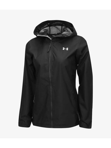 UA Storm Forefront Rain Jacket Black - UNDER ARMOUR - BALAAN 1