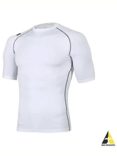 BASEBALL SO221ZCO41 Crew Neck Short Sleeve Undershirt White - DESCENTE - BALAAN 1