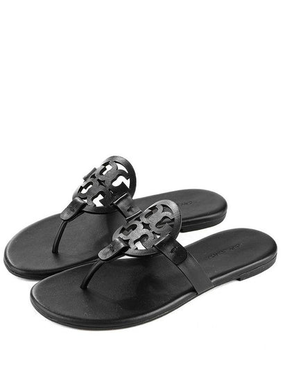 Miller Soft Leather Flip Flops Perfect Black - TORY BURCH - BALAAN 2