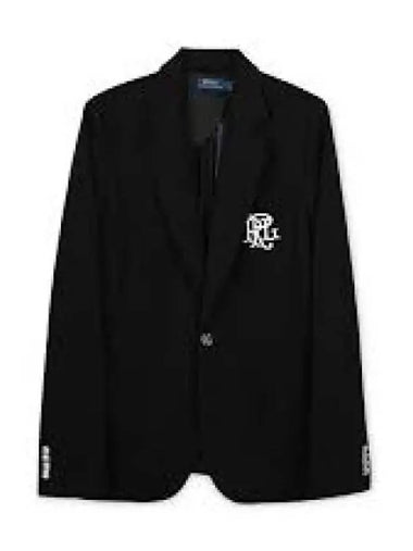 W double knit jacquard blazer black 1236633 - POLO RALPH LAUREN - BALAAN 1