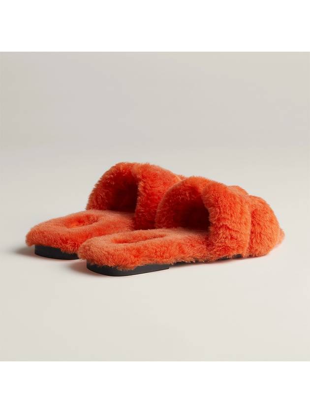 Oran Wool Sandals Orange - HERMES - BALAAN 4