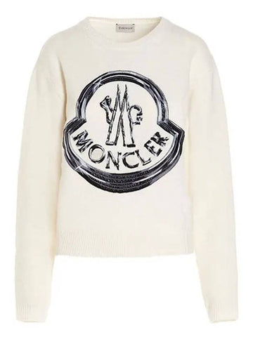 9C00019 M1127 002 Ivory Women’s Knit - MONCLER - BALAAN 1