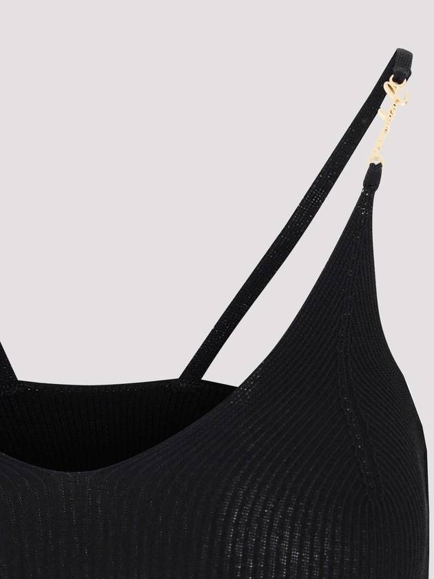 Le Bandeau Pralu Logo Knit Bra Black - JACQUEMUS - BALAAN 5