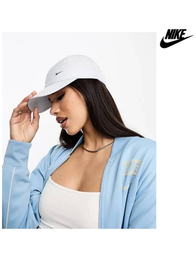 H86 White Metal Swoosh Unisex Hat White - NIKE - BALAAN 3