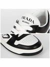 Downtown Perforated Leather Low Top Sneakers White Black - PRADA - BALAAN 6