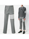 Men's 4 Bar Chino Straight Pants Grey - THOM BROWNE - BALAAN 2