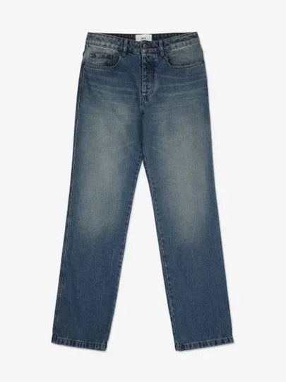 Straight Fit Relaxed Denim Jeans Blue - AMI - BALAAN 2