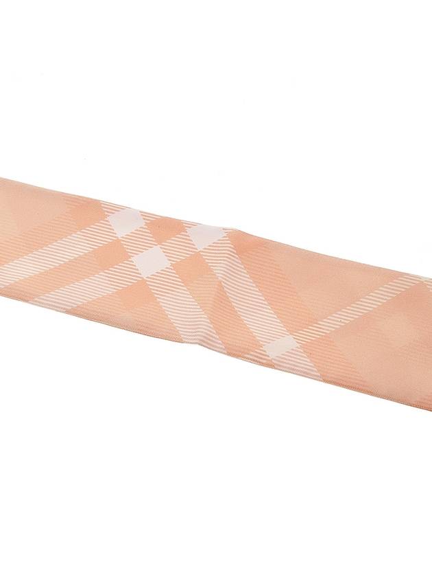 Check Skinny Silk Scarf Pink - BURBERRY - BALAAN 5