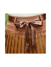 golf wear satin belt leather skirt Satin belt Leather skirt Brown - J JANE - BALAAN 4