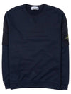 Garment Dyed Double Pocket Brushed Cotton Fleece Sweatshirt Navy - STONE ISLAND - BALAAN 10