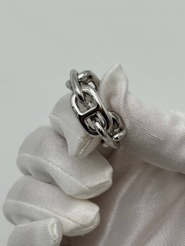 Legate 90 Silver Scarf Ring H601107S - HERMES - BALAAN 6