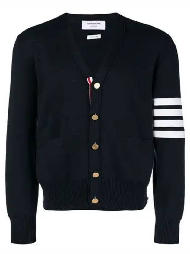 Milano Stitch 4 Bar Cardigan Navy - THOM BROWNE - BALAAN 2