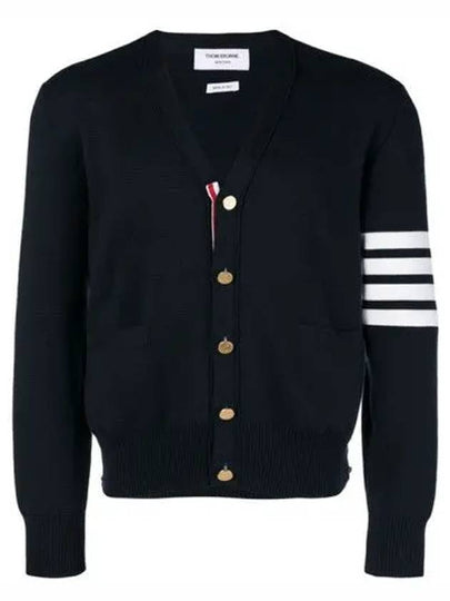 Milano Stitch 4 Bar Cardigan Navy - THOM BROWNE - BALAAN 2