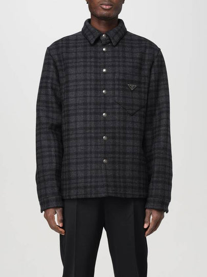 Wool long sleeve shirt anthracite gray - PRADA - BALAAN 2