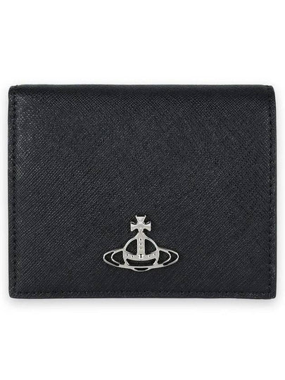 Logo Two-Fold Half Wallet Black - VIVIENNE WESTWOOD - BALAAN 2