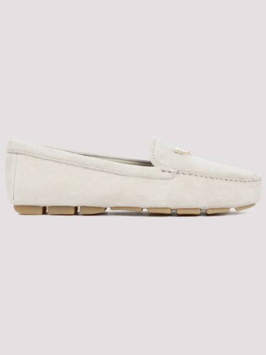 triangle logo leather loafers - PRADA - BALAAN 1