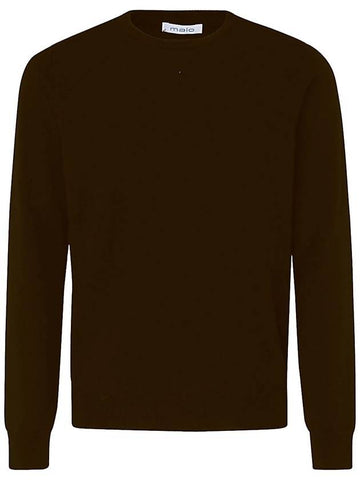 Malo Dark Brown Cashmere Jumper - MALO - BALAAN 1