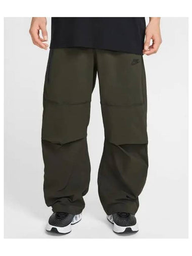 Tech Woven Open Hem Straight Pants Sequoia - NIKE - BALAAN 1