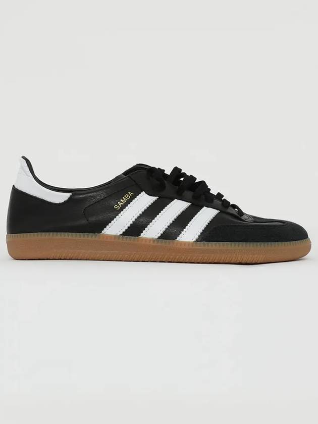 Samba Decon Leather Low Top Sneakers Core Black - ADIDAS - BALAAN 3