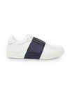 Men's Hidden Banding Low Top Sneakers White Navy - VALENTINO - BALAAN 1