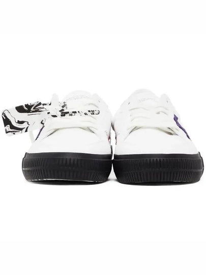 OffWhite Purple Arrow Arrow Logo Vulcanized Canvas Sneakers - OFF WHITE - BALAAN 2