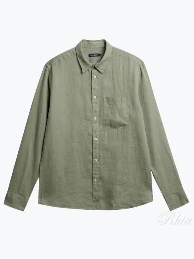 REG LS CLEAN LINEN SHIRT FMST10239 M311 Men's Regular Long Sleeve Clean Linen Shirt - J.LINDEBERG - BALAAN 2