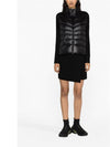 Padded Wool Cardigan Black - MONCLER - BALAAN 3