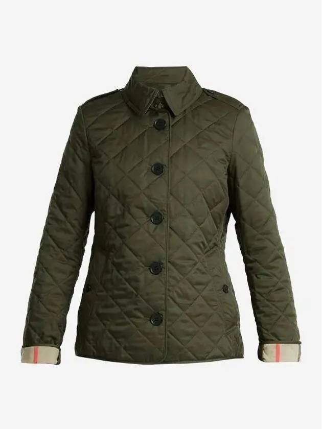 Frank B Quilted Jacket Dark Olive - BURBERRY - BALAAN 1