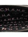 A82527 COCO silver logo black color lambskin double zipper mini chain cross bag - CHANEL - BALAAN 6