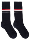 Athletic Mid Striped Socks Navy - THOM BROWNE - BALAAN 2