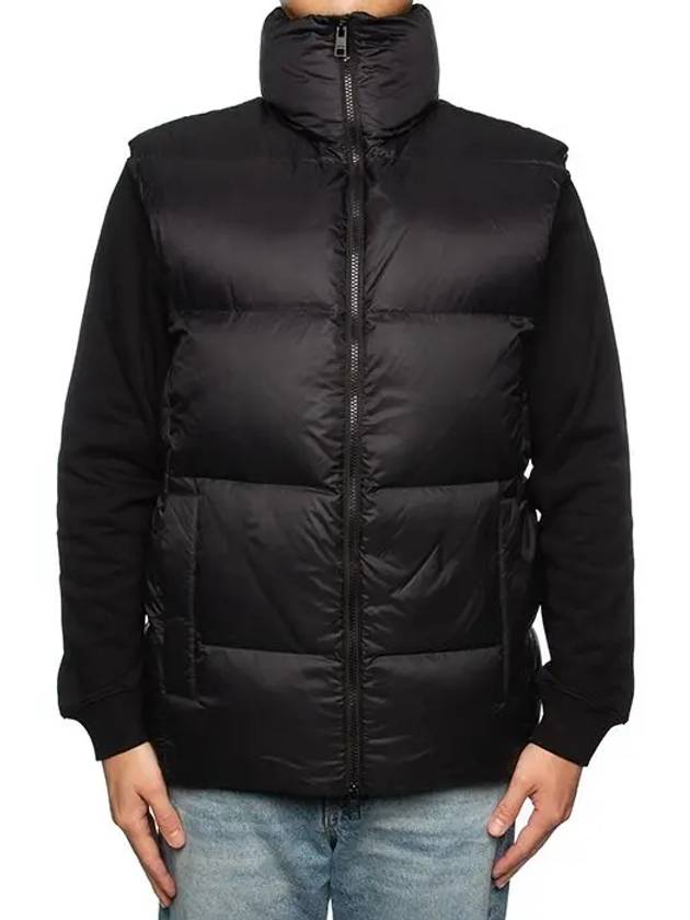 Neck logo two-tone padded vest black 3341MDH17 - MSGM - BALAAN 4