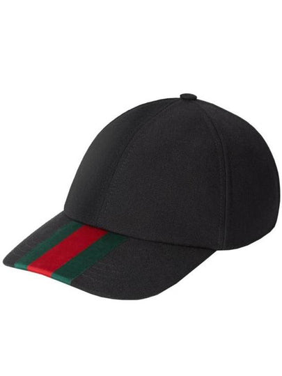 Web Canvas Base Ball Cap Black - GUCCI - BALAAN 2