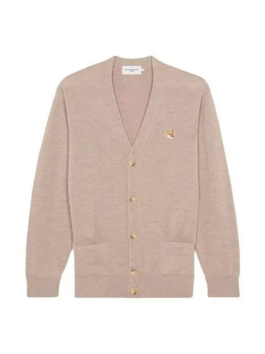 Fox Head Patch Classic Cardigan Beige Melange - MAISON KITSUNE - BALAAN 2