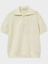 Overfit Heavy Knit Polo Shirt Ivory - NOIRER - BALAAN 3