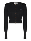 Bea Crop Cardigan Black - VIVIENNE WESTWOOD - BALAAN 1