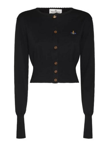 Bea Crop Cardigan Black - VIVIENNE WESTWOOD - BALAAN 1