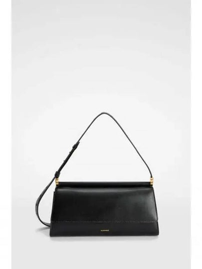 Ghost Foldover Top Shoulder Bag Black - JIL SANDER - BALAAN 2