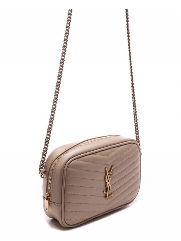 Lou Small Leather Cross Bag Beige - SAINT LAURENT - BALAAN 4