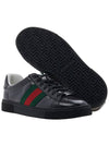 Men's Ace GG Crystal Canvas Low Top Sneakers Black - GUCCI - BALAAN 6